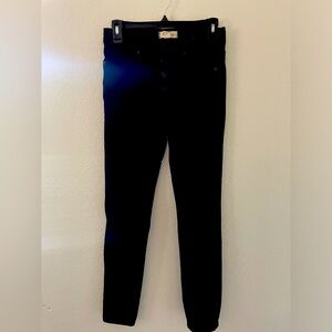 Madewell 9" Mid Rise Skinny Jeans Size 26 Exposed Button Fly Black.